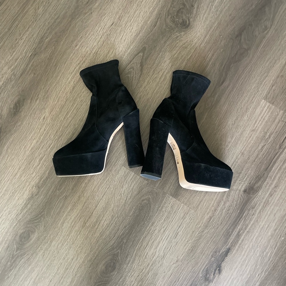 Stuart Weitzman Suede Platform Booties - image 2